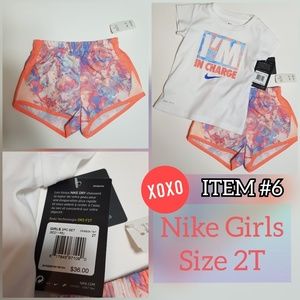 NEW NIKE GIRLS Shorts OUTFIT SET 2T NWT